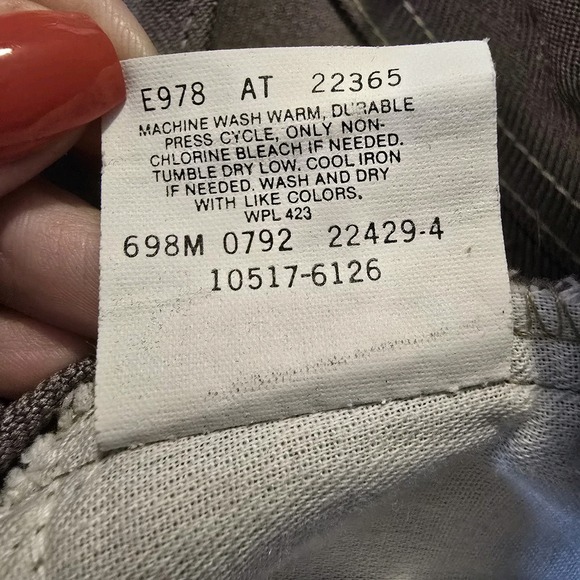 Vintage Levis Dress Pants 90s Scoville Slacks Trousers Mens 35x32 Grey - Picture 9 of 9